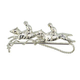 silver racehorse brooch