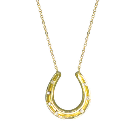 Diamond Horse Shoe Necklace