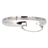Silver Faceted Bangle