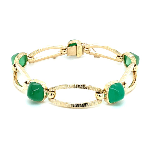 Art Deco Chrysoprase Bracelet