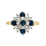 Diamond and sapphire ring
