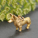 Gold Dog Charm