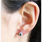 Sapphire & Diamond Earrings