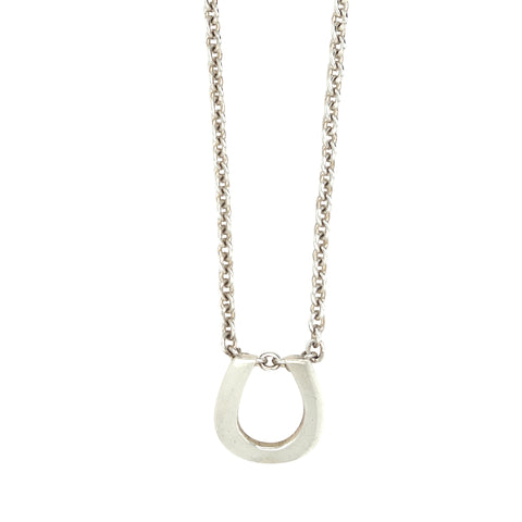 Silver Horse Shoe Necklace