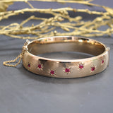 Ruby Set Gold Bangle