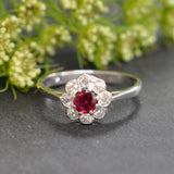 Ruby & Diamond 'Daisy' Ring
