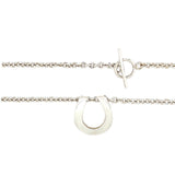 Silver horse shoe necklace