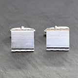 Silver Square Cuff Links