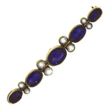 Amethyst & Pearl Bar Brooch