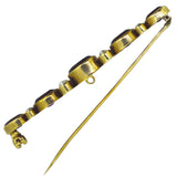 Amethyst & Pearl Bar Brooch