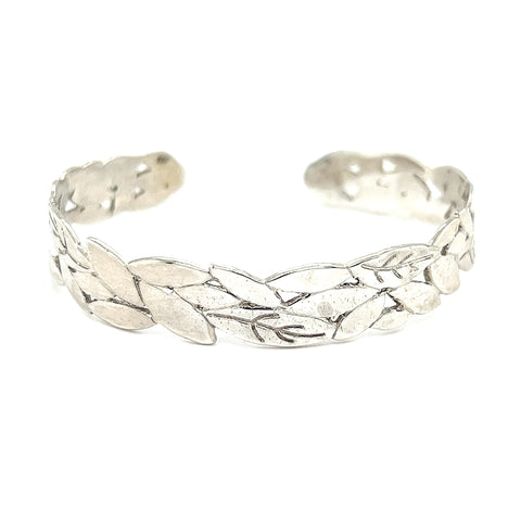 Silver 'Leaf' Bangle