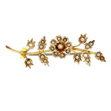 Seed Pearl Spray Brooch