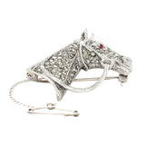 Silver Horse Head Brooch