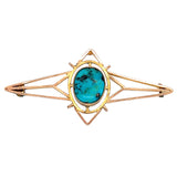 Matrix Turquoise Brooch