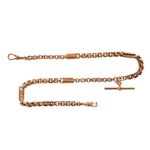 Victorian Rose Gold Watch Chain