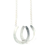 Double Horse Shoe Pendant Necklace