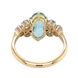 Aquamarine & Diamond Ring