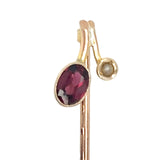 Garnet & Pearl Tie Pin