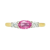 pink sapphire and diamond ring