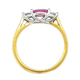Pink Sapphire & Diamond Ring
