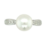 pearl and diamond ring