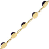 Cabochon Cut Amethyst Bracelet