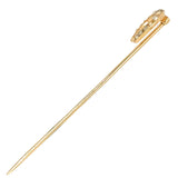 Pearl & Diamond Horse Shoe Tie Pin