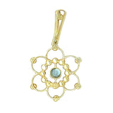 Pearl & Aquamarine 'Flower' Pendant