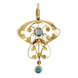 Pearl & Aquamarine Pendant