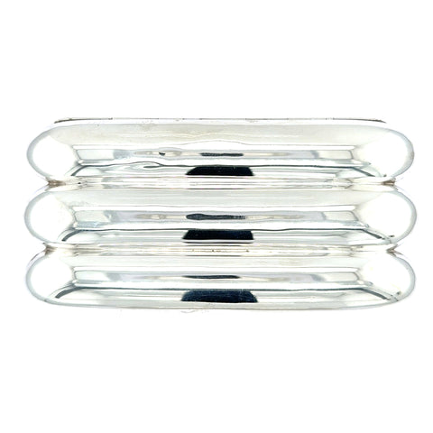 Silver Triple Cigar Case