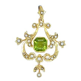 Peridot & Pearl Pendant