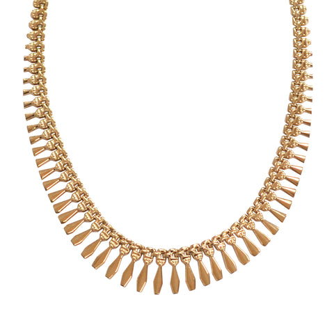 Yellow Gold Graduated Fringe Collar