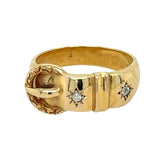 Diamond Set Buckle Ring