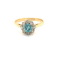 Blue Topaz & Diamond Ring
