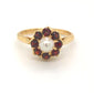 Garnet & Pearl Cluster Ring