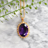 Amethyst Pendant Necklace