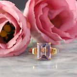 Emerald Cut Amethyst Ring