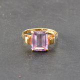 Emerald Cut Amethyst Ring