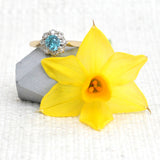 Blue topaz ring