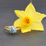 Blue topaz ring