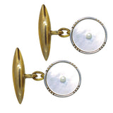 vintage pearl cuff links