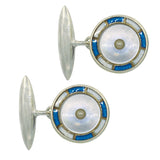 vintage enamel cufflinks