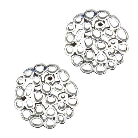 Silver 'Bubble' Cuff Links