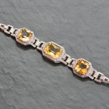 Silver Citrine Bracelet