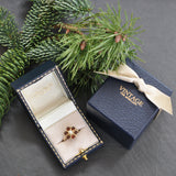 Garnet & Pearl Cluster Ring