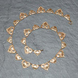 9ct Yellow gold fancy link collar necklace. By Bernard Instone.