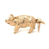 vintage gold pig charm