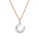 diamond horse shoe necklace