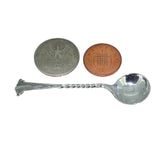 vintage silver mustard spoon
