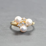 Pearl & Diamond Cluster Ring